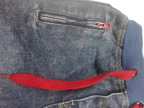 Štýlové riflovo - teplákové nohavice., 98