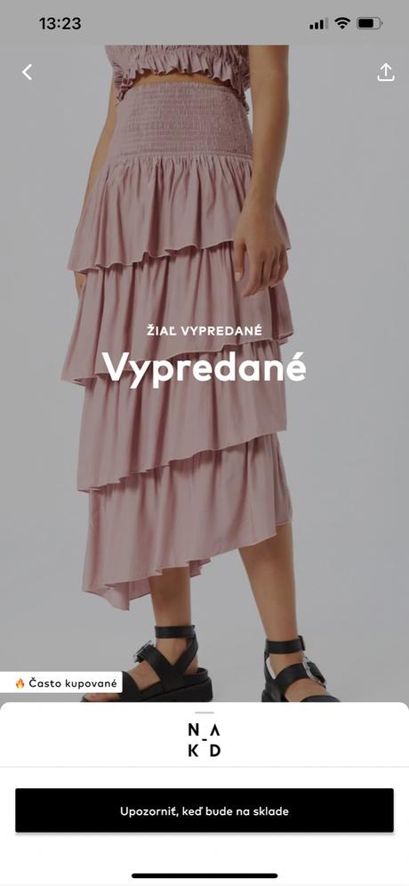 Volánová asymetrická sukňa, 36 - s