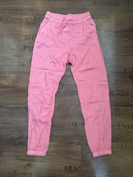 Ružové príjemné kapsáče, h&m,140