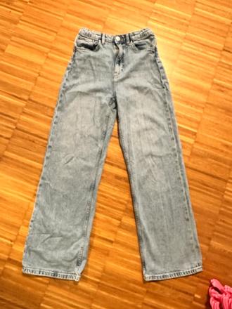 Dievčenské wide leg rifle hm, h&m,152