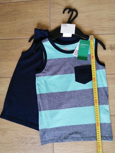 2x letné tielka/bez rukávov (nenosené), h&m,110