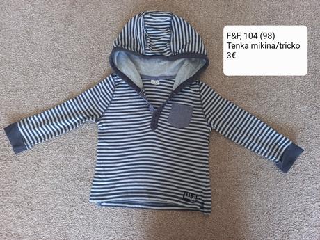 Tenka mikina/tricko, f&f, 104 (98), f&f,98