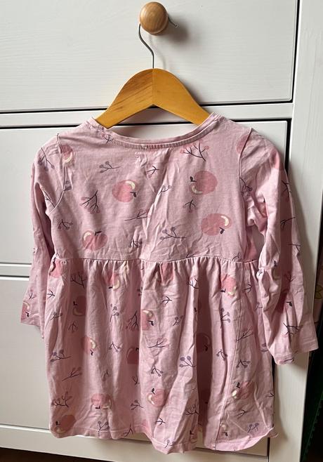 Ružové bavlnené jabĺčkové šaty, 104, 104