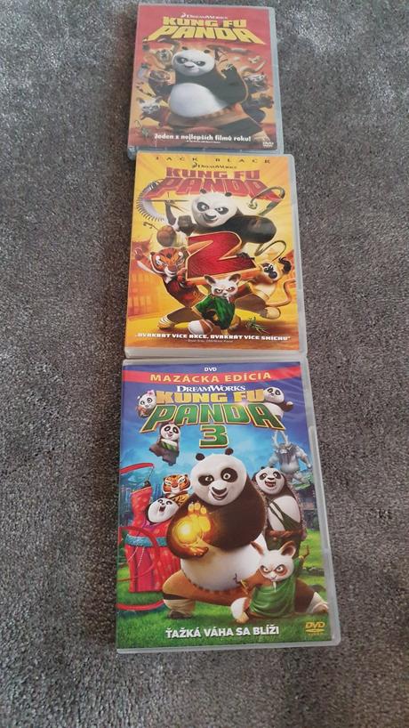 Dvd kung fu panda 1,2,3,