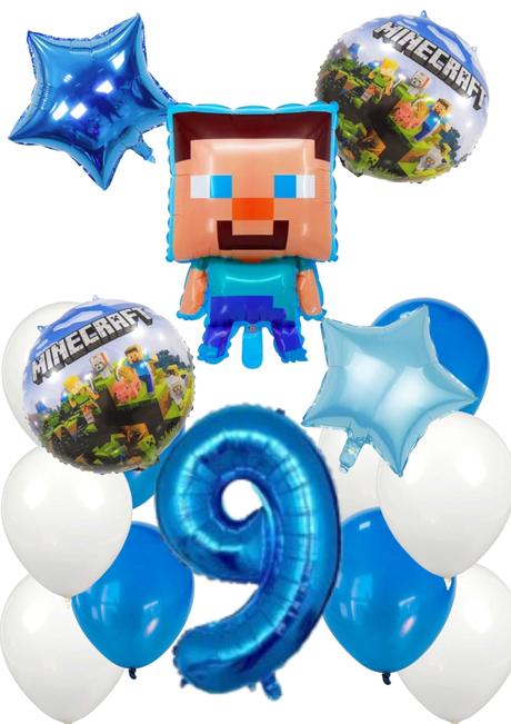 Balóny minecraft aj s mečom- až 15/16/17 kusov,