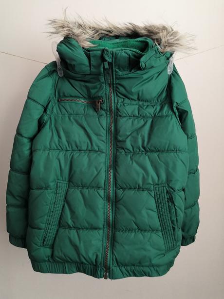 Bunda s kožušinkou, h&m,128