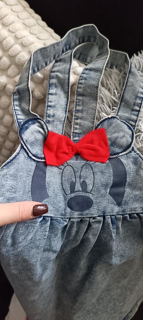 Riflová sukňa na traky minnie, disney,128