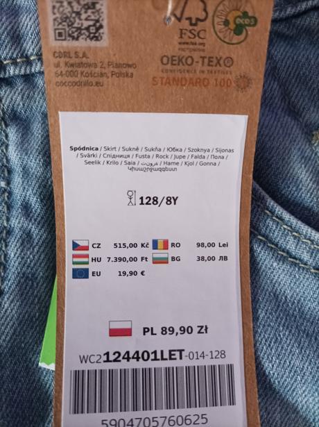 Sukňa coccodrillo, coccodrillo,128