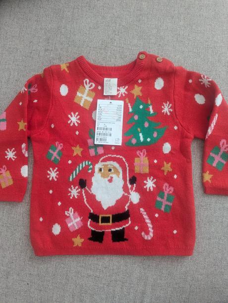Vianočný svetrík, h&m,74