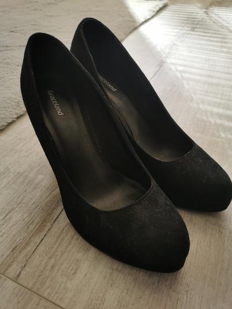 Dámske čierne lodičky, graceland,38