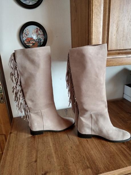 Cizmicky z pravej koze znackove,dvakrat pouzite, 39