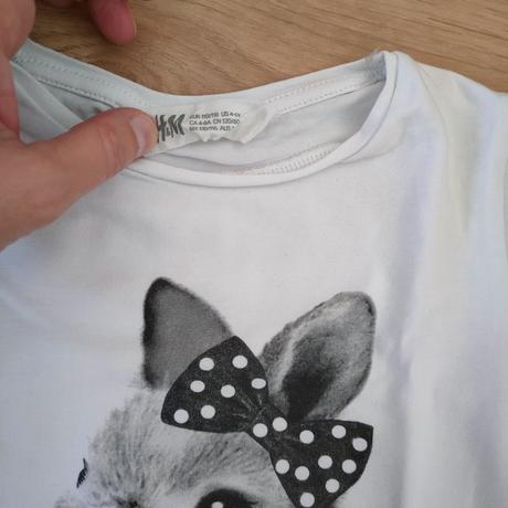 Tričká so zajačikom z flitrov h&m, veľ. 110/116, h&m,116