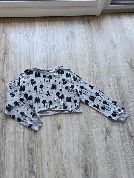 Dámska crop mikina mickey, h&m,m