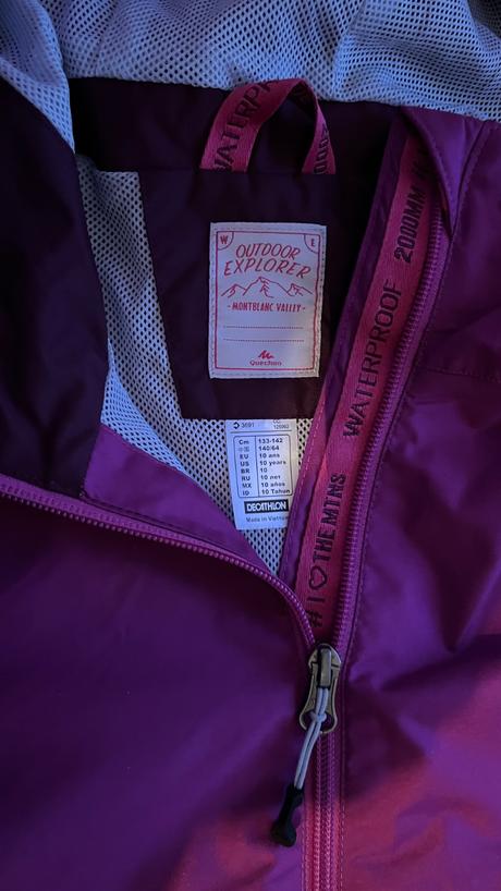 Turistická nepremokavá bunda, quechua,134