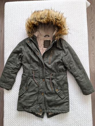 Parka zateplená kožušinkou, c&a,128