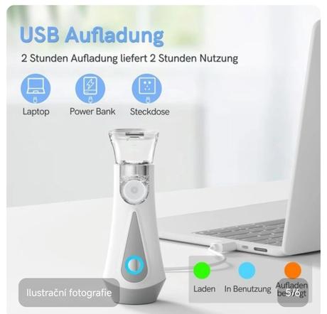 Prenosný ultrazvukový inhalator nový, 