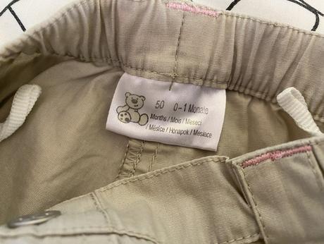 Bavlnené nohavice s výšivkami a vreckami v. 50/56, 50