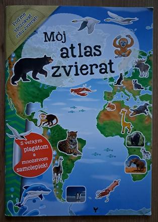 Môj atlas zvierat + nálepky, mapa, 
