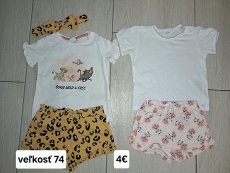 Balík letného oblečenia v.74, 68–80