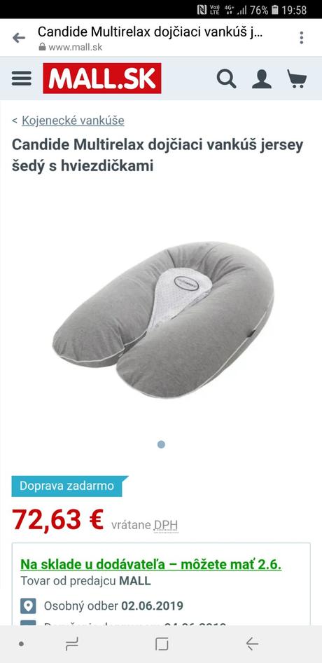 Candide multirelax dojčiaci vankúš šedý, 