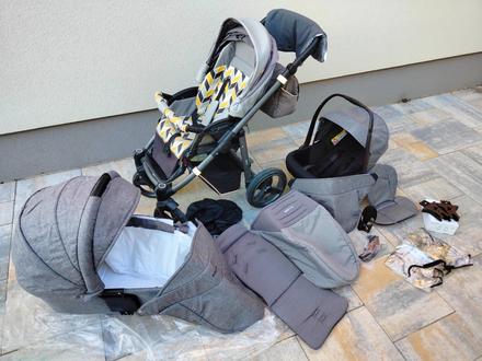 Predám 3-kombin kočík bebetto nico 2019 s doplnkam, bebetto,bebetto nico