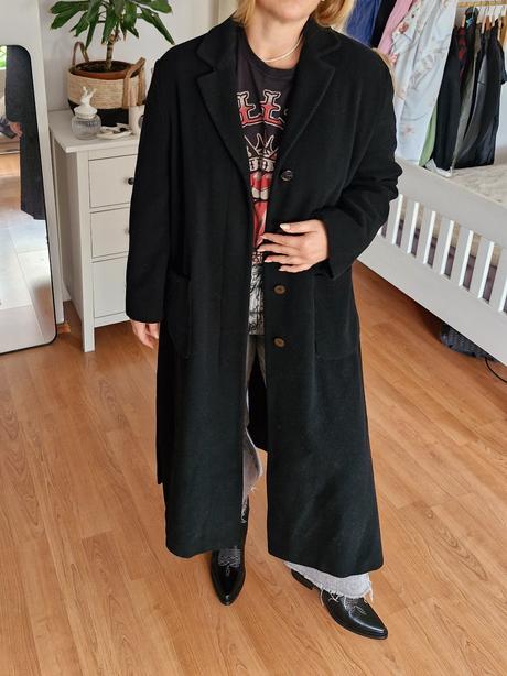 Vintage vlnený kabát, xl