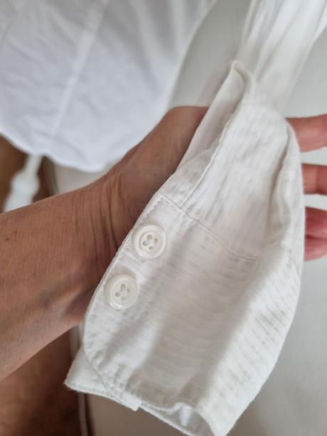 Biela bkuzka s pasikmi hm 38, h&m,38