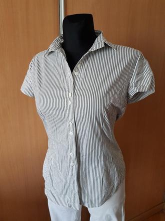 Bavlnená dámska basic košeľa s prúžkom vel.l, l