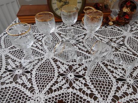 Poháriky likérové na stopke 6 kusov, 