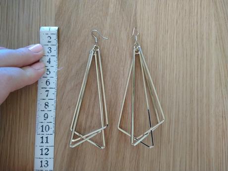 Bižu zlaté statement náušnice, h&m