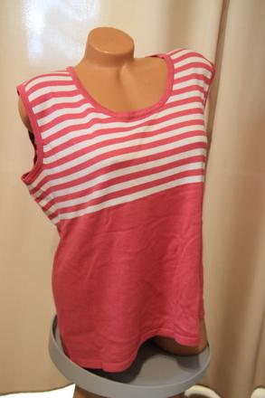 Bielo ružová pletená vesta, xl, xl