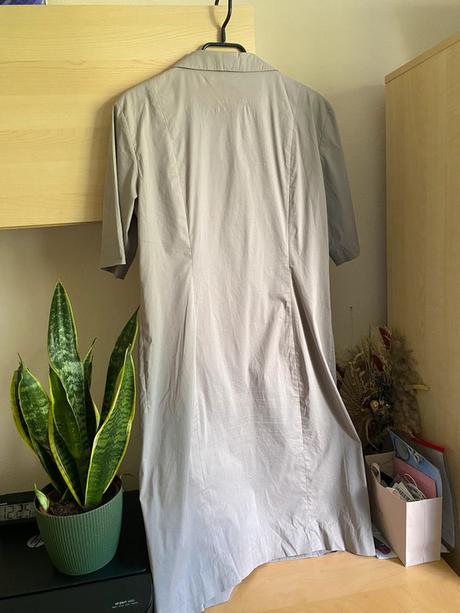 Štýlové šedé midi šaty s krátkym rukávom cos, cos,xl