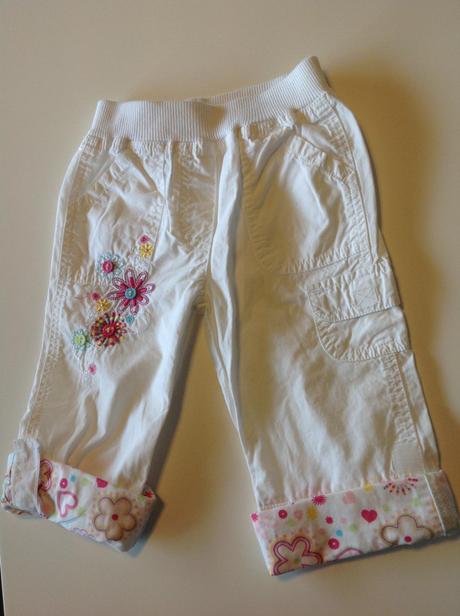 Biele kvietkovale roll-upky, mothercare,86