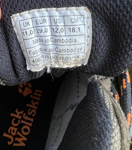 Turistické nepremokavé topánky zn. jack wolskin, 29
