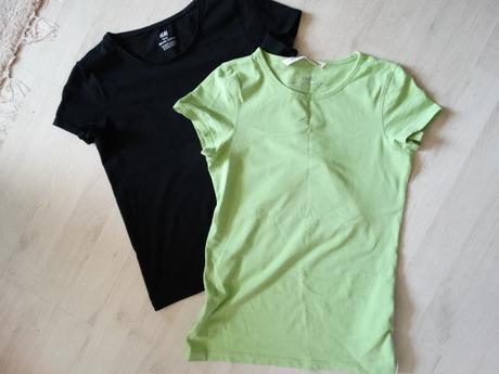 2 tričká + tielko, h&m,146