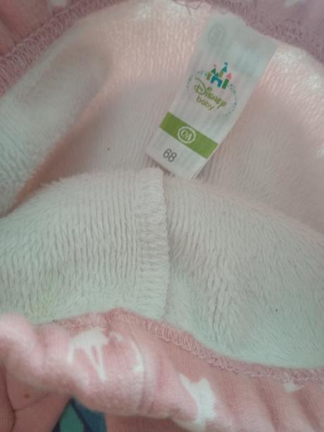 Ružové flísom zateplené legíny bambi (68), disney,68