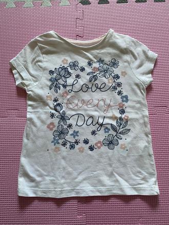 Tričko s nápisom, kvietkami, f&f,92