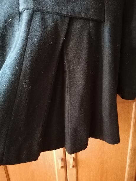 Čierny kabát s dvojradovým zapínaním zara, zara,xs