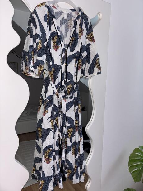 Ľanové šaty h&m 34, h&m,34 / xs