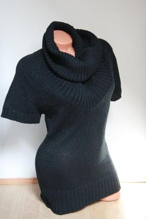 Pletený čierny sveter l, l