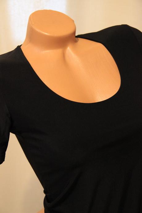 Čierne elastické body tričko, xs, xs