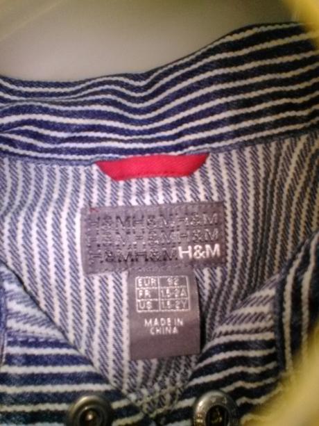 Rifľová bunda, h&m,92