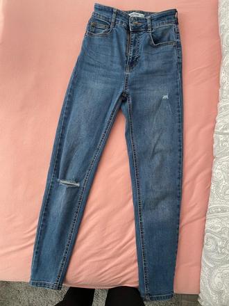 High waist džínsy, pull&bear,34