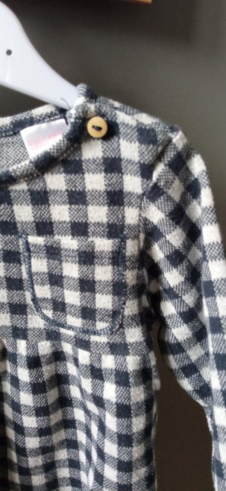 Kockované dievčenské šaty veľ 74-80, 74