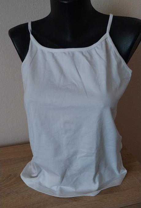 Biele tielko - top na ramienka, m