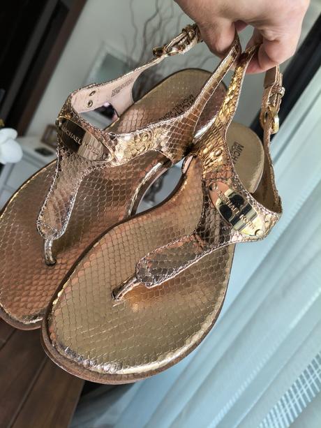 Michael kors kožené zlaté sandále 36, michael kors,36