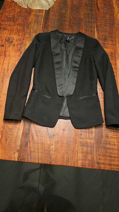 Smokingové sako elegantné spoločenské, h&m,34
