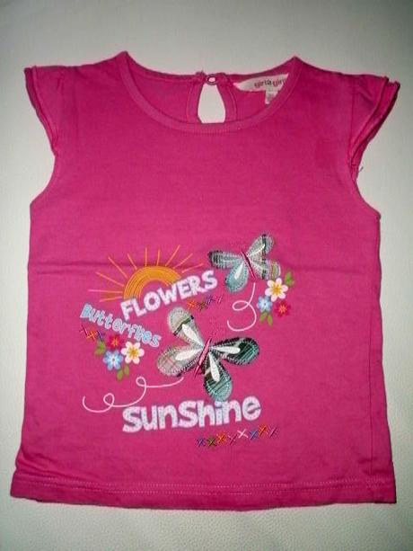 Tyrkysové kraťasky s tričenkom pre 3-5 roč. slečnu, girl2girl,110