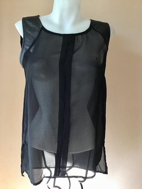 Top s koženkovym vsadením /2x, only,38