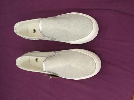 Strieborná damska platená obuv, 38